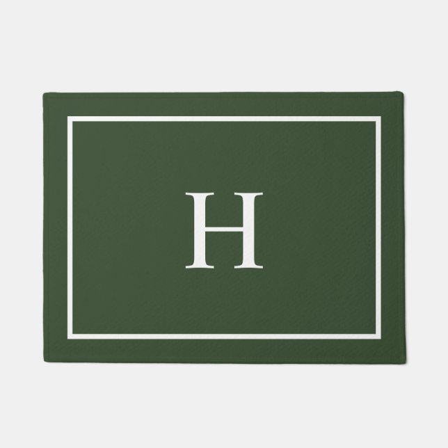 Tapete Dark Green Elegant Modern Monogram (Frente)