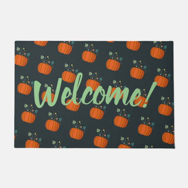 Tapete de Ação de Graças Halloween Abóbora (Frente)