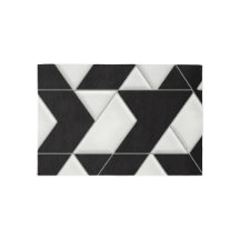 Tapete de Área Preto e Branco Luxo: Textura de Vel
