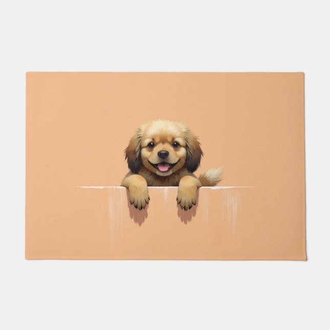 Tapete de Arte com Spaniel Tibetano (Frente)