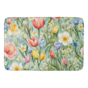 Tapete De Banheiro С terrível Campo Floral Primavera. Pintura