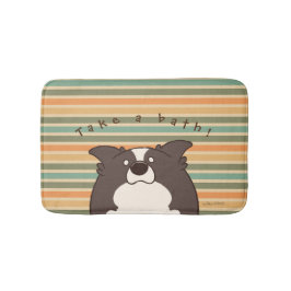 Tapete De Banheiro ボーダーコリー "ボダたま(黒)" -Retro-