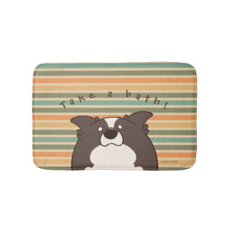 Tapete De Banheiro ボーダーコリー "ボダたま(黒)" -Retro-