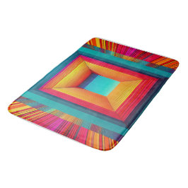 Tapete De Banheiro 3D Infinite Geometric Neon Bath Mat