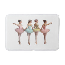 4 bailarinas con tutús rosa, amarillo, verde dulce