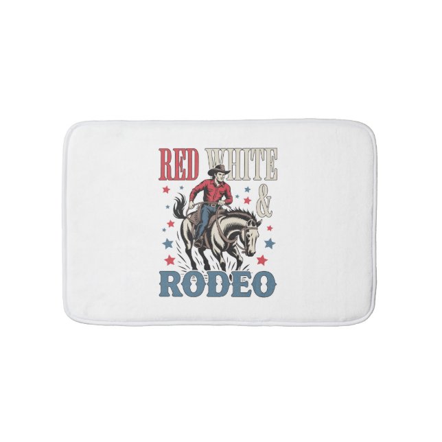 Tapete De Banheiro 4 de julho Rodeo Cowboy (frente)