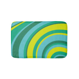 Tapete De Banheiro 70s Retro Groovy Wave Rainbow Teal Green Yellow