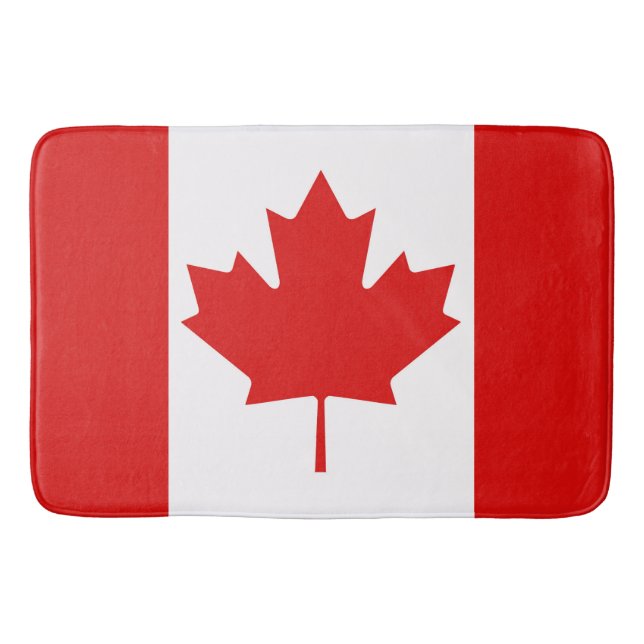 Tapete De Banheiro A bandeira de Maple Leaf do Canadá é grande (Frente)