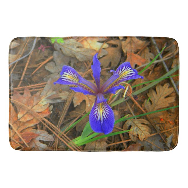 Tapete De Banheiro A flor selvagem da Íris... (Frente)