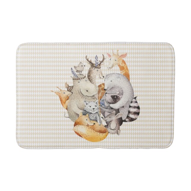 Tapete De Banheiro A Menagerie Animal (Frente)