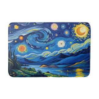 Tapete De Banheiro A Noite Estrelada Sobre O Oceano Calmo