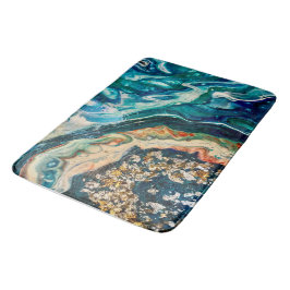 Tapete De Banheiro A pintura do gelo e da abstrato de peixe