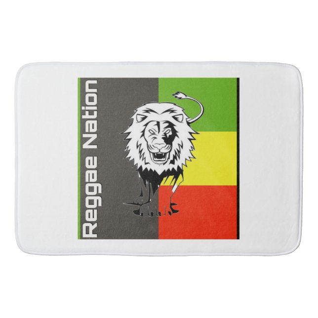 Tapete De Banheiro A Reggae Nation Bath Mat (Cinza) (Frente)
