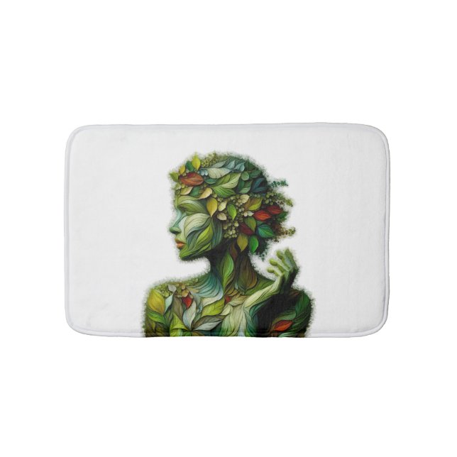 Tapete De Banheiro A Senhora Verde - Fundo Branco (frente)