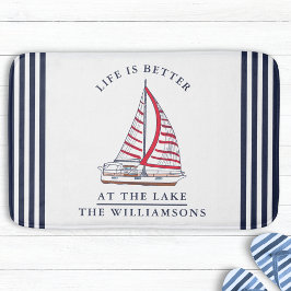 Tapete De Banheiro A vida personalizada é melhor no lago náutico
