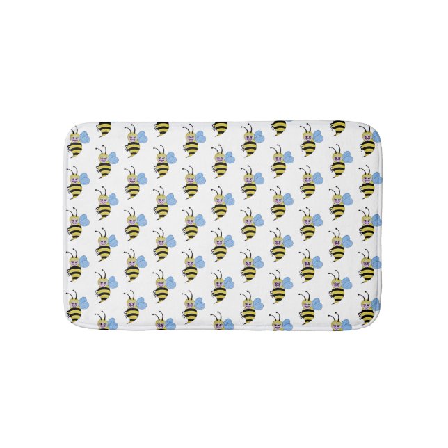 Tapete De Banheiro Abelhas De Cana-De-Água Com Sorriso Feliz (frente)