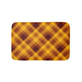 Tapete De Banheiro Abóbora-branca Xadrez-cor-de-laranja Pequena tapet