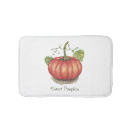 Tapete De Banheiro Abóbora Cuja Vinha É Em Aquarela