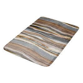 Tapete De Banheiro Abstract Agate Stripes Neutral Earth Tones