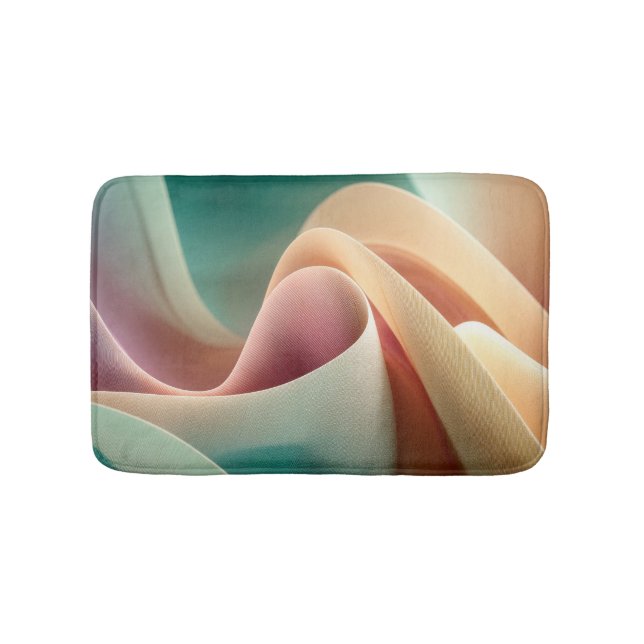 Tapete De Banheiro Abstract Drapery with Pastel Gradient Flow (frente)
