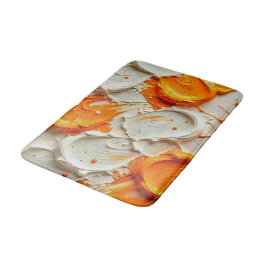 Tapete De Banheiro Abstract Swirling Teal and Orange Glossy Fluid Spl