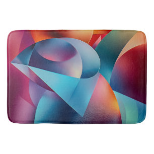Tapete De Banheiro Abstrato Art Bath Mat