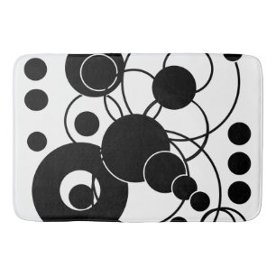 Tapete De Banheiro Abstrato artística preto e branco