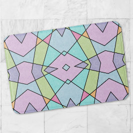 Tapete De Banheiro Abstrato azul cor-de-rosa-claro-fosco