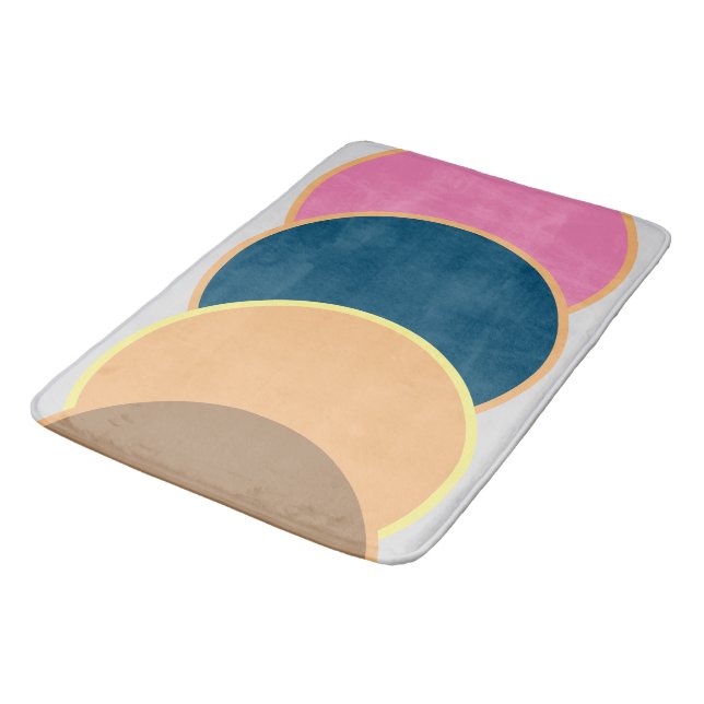 Tapete De Banheiro Abstrato Bath Mat - Crest Colorido (Angulado)