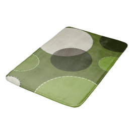 Tapete De Banheiro Abstrato Cinza Bolinhas verde