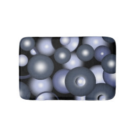 Tapete De Banheiro Abstrato de Arte Orbital do Círculo Concentrado Gl