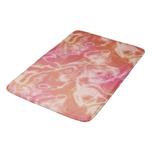 Tapete De Banheiro Abstrato de mármore rosa e laranja