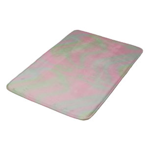 Tapete De Banheiro abstrato de mármore rosa e verde
