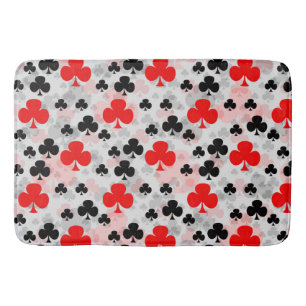 Tapete De Banheiro Abstrato do Red Black Clover Club - Padrão Design