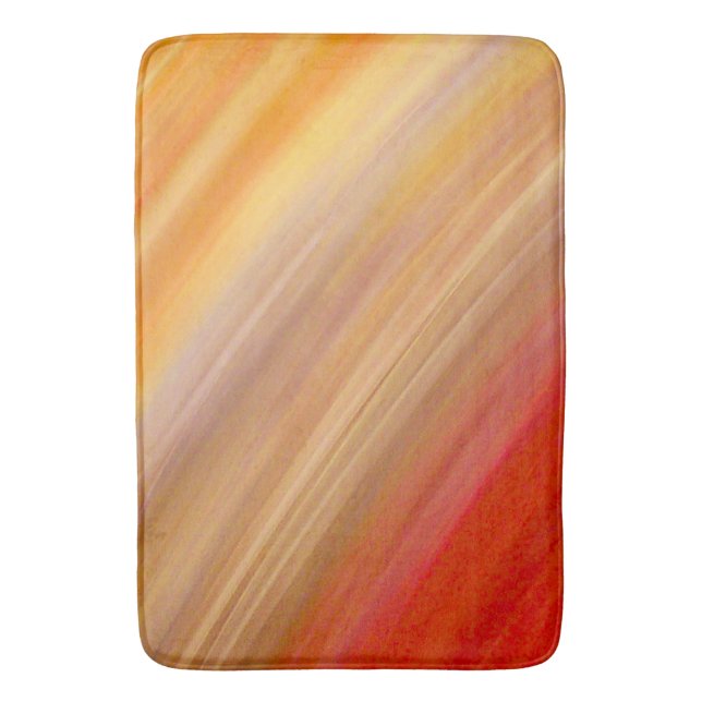 Tapete De Banheiro Abstrato Dourado e Red Streaks (Frente Vertical)