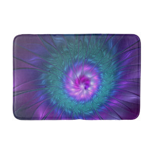 Tapete De Banheiro Abstrato Floral Beauty Fractal Colorida Flor