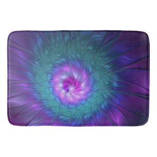 Tapete De Banheiro Abstrato Floral Beauty Fractal Colorida Flor