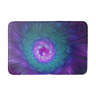 Tapete De Banheiro Abstrato Floral Beauty Fractal Colorida Flor