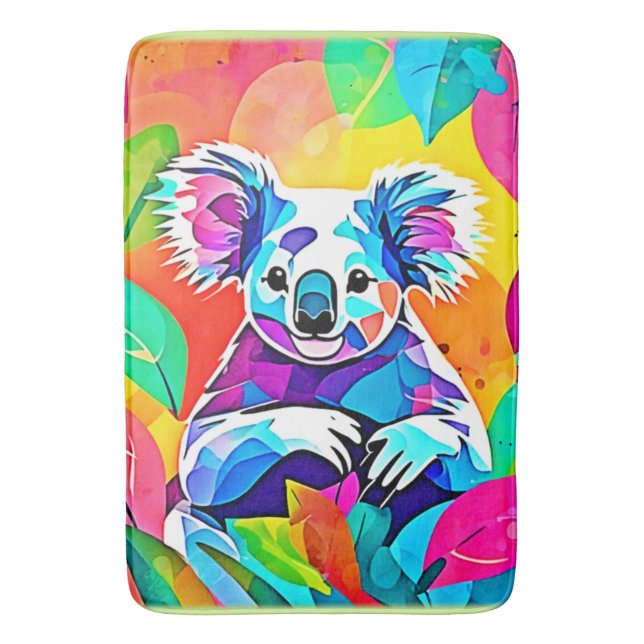 Tapete De Banheiro Abstrato Koala Design (Frente Vertical)