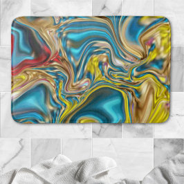 Tapete De Banheiro abstrato marble espirra azul-azul-turquesa-lacrime