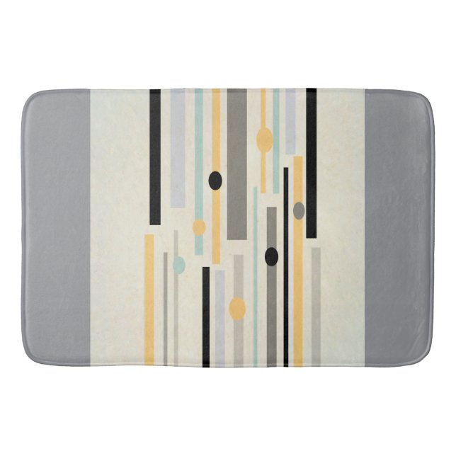 Tapete De Banheiro abstrato na moda de estilo meio século (Frente)