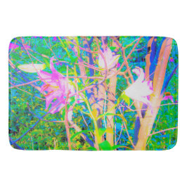 Tapete De Banheiro Abstrato Oriental Lily no Meu Jardim Rubio