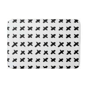 Tapete De Banheiro Abstrato preto e branco moderno na Suíça Cross Bat