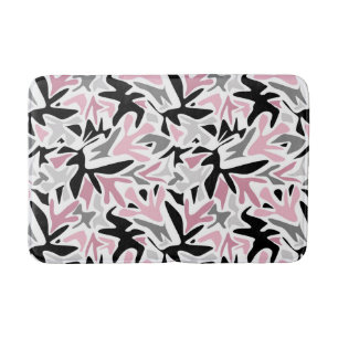 Tapete De Banheiro Abstrato, Preto e Rosa, Juventude, Pílula Moderna