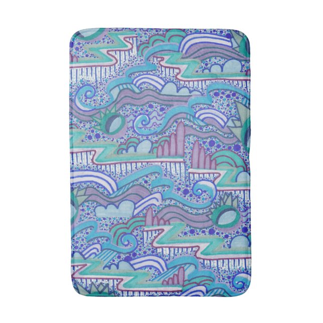 Tapete De Banheiro Abstrato Sky Way Up High Bath Mat (Frente Vertical)
