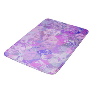 Tapete De Banheiro Abstrato Trendy Camo Pink Púrpura Azul