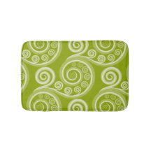 Abstrato Verde Fern Frond Swirl Mat