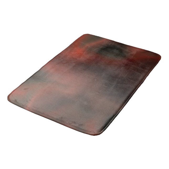 Tapete De Banheiro Abstrato vermelho e Cinza (Angulado)