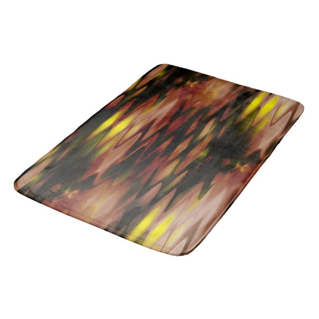 Tapete De Banheiro Abstrato zag de forma gradiente castanha a amarela (Angulado)