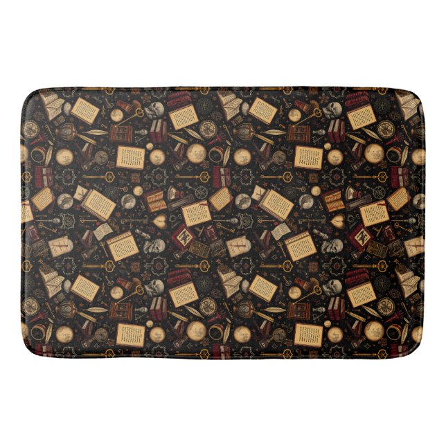 Tapete De Banheiro Academia Gótica Dark Bath Mat - Misterioso e Refin (Frente)